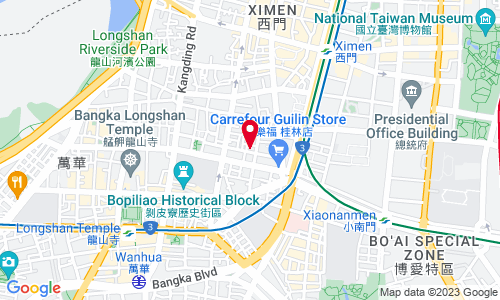 No.31, Yongfu St.,10850 Wanhua Dist., Taipei City , Taiwan (R.O.C.)